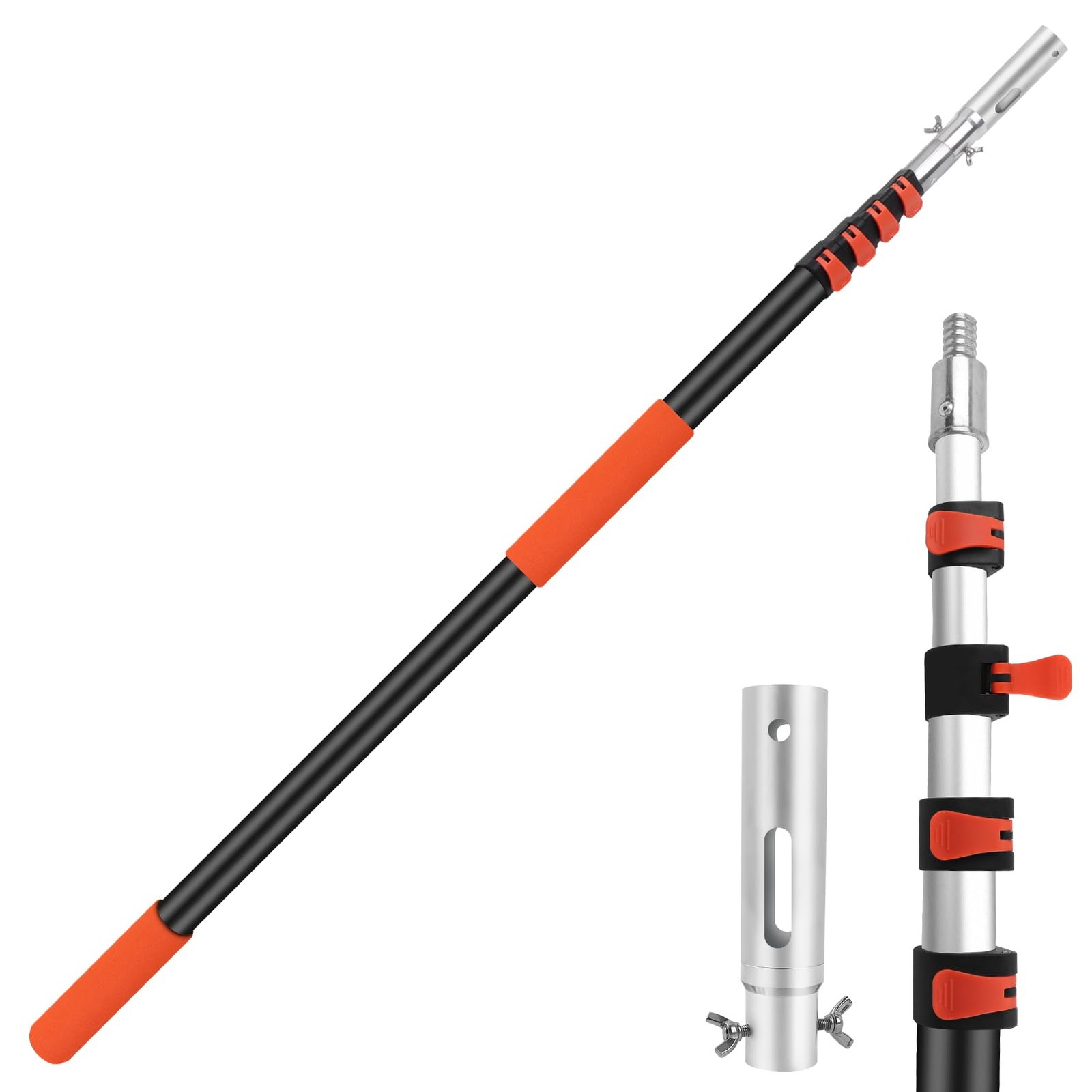 16FT Adjustable Telescopic Pool Pole Heavy Duty Cleaning Tool for Pools