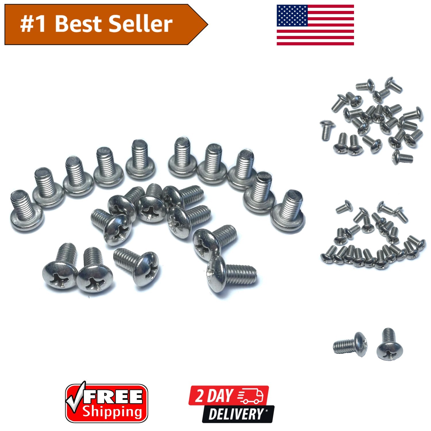 20-Pack 10-32 X 3/8 Inch C40 Stainless Steel Screws for Pool Cleaner Replacement