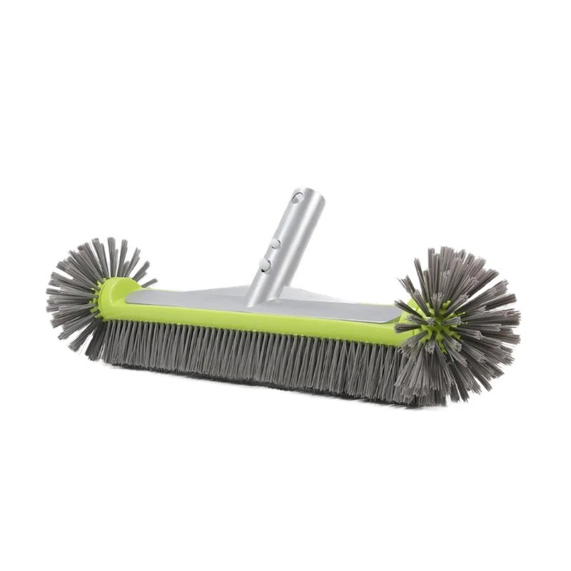 17.5″ Heavy Duty Aluminum Pool Brush Head with 7 Rows Nylon Bristles for Pool Wa