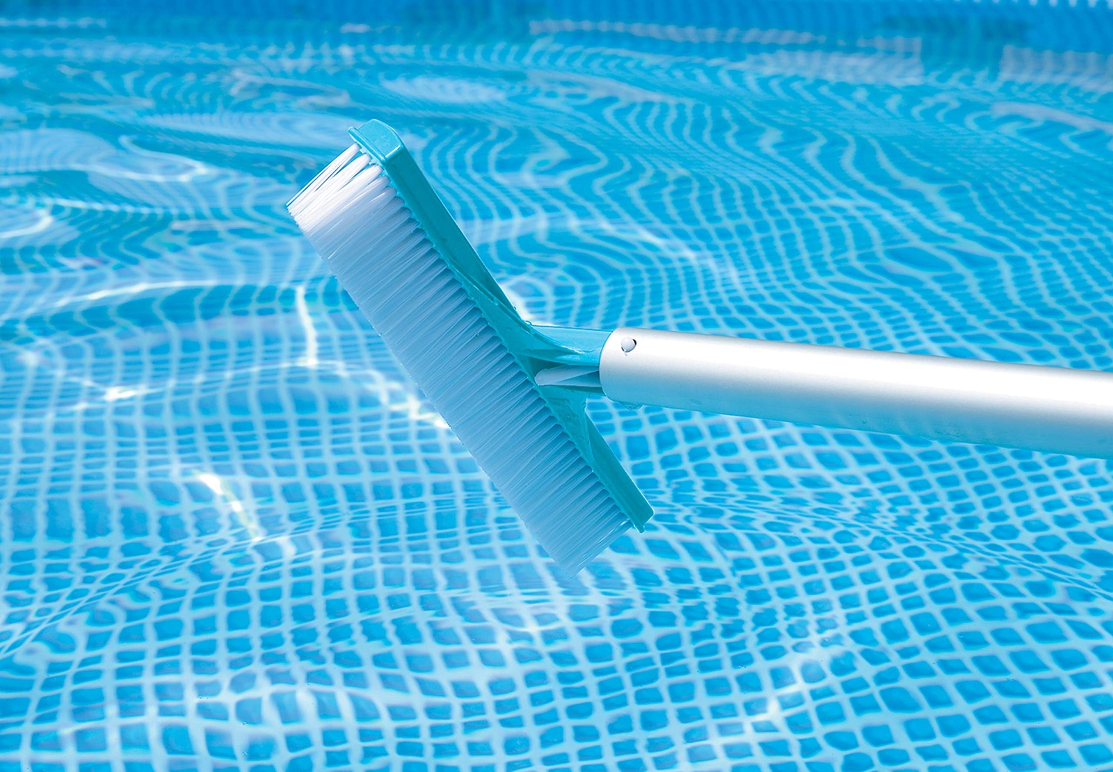 Intex Deluxe Pool Vacuum Maintenance Kit with Curved Wall Brush and Pole
