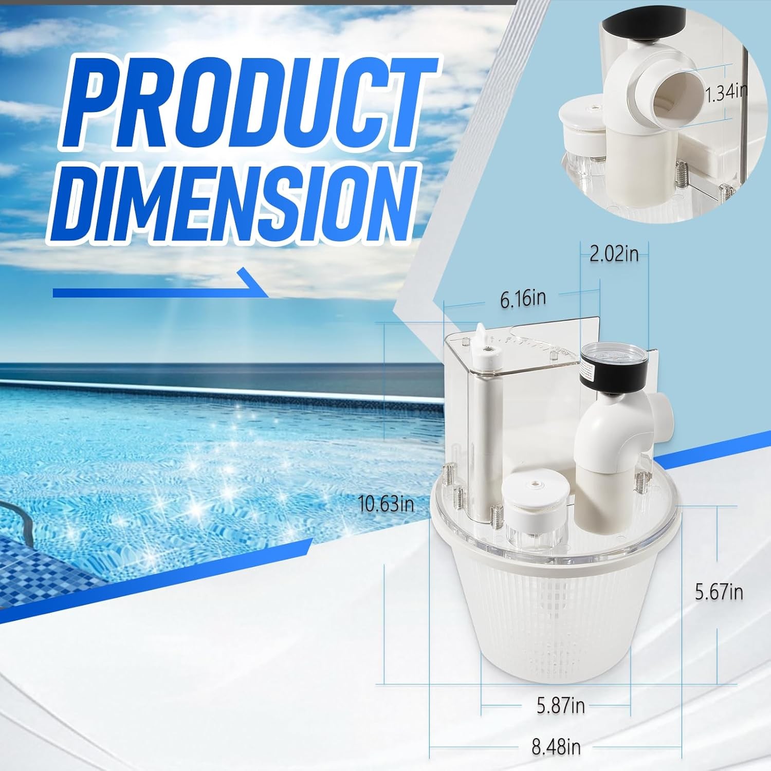 R211100 Vac-Mate Pool Cleaner Dispenser Box, Multi-Function Vacuum Skimmer