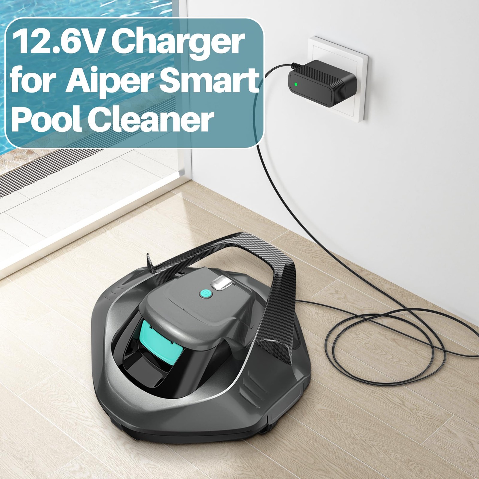 12.6V Charger for Aiper Seagull Pool Vacuum 600 800 800B SE 1000 1500 P1111 H…