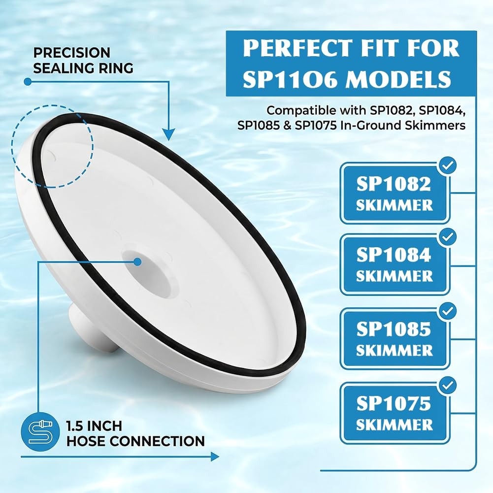InGround Pool Skimmer Vacuum Plate Replacement for Hayward SP1075, 1082, 1084,