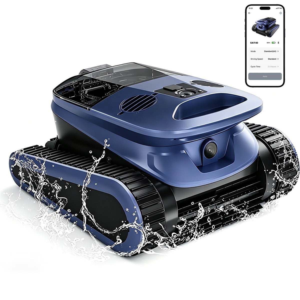 (2026 New) Cordless Robotic Pool Cleaner 4H Wall-Climbing Smart Sonar Navigation