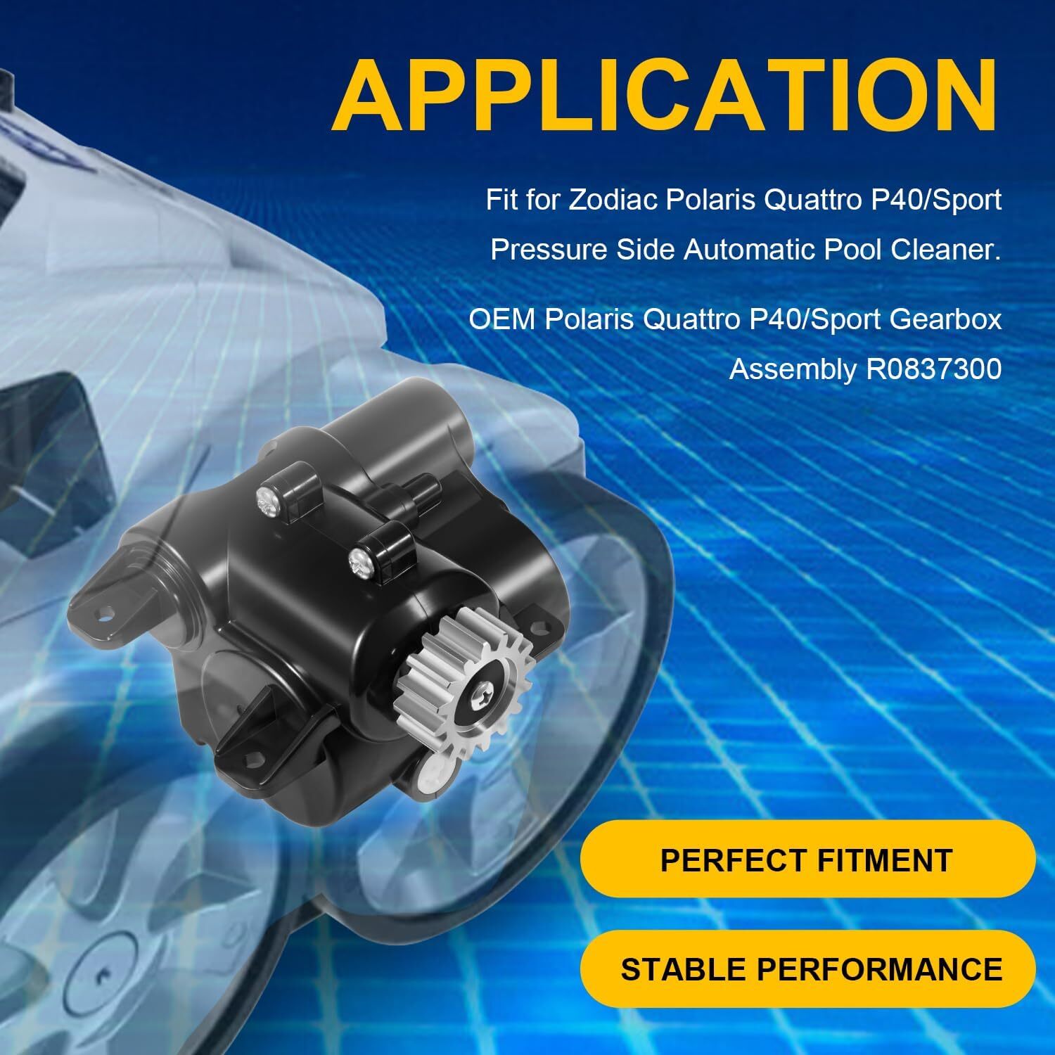 for Polaris Quattro P40/Sport Gearbox Assembly R0837300 NEW IMPROVED METAL GEAR