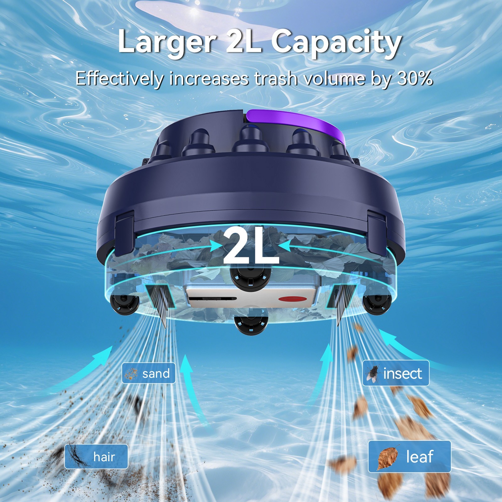 X1A Cordless Robotic Pool Vacuum for Above Ground Flat Pool up to 960 Sq.ft