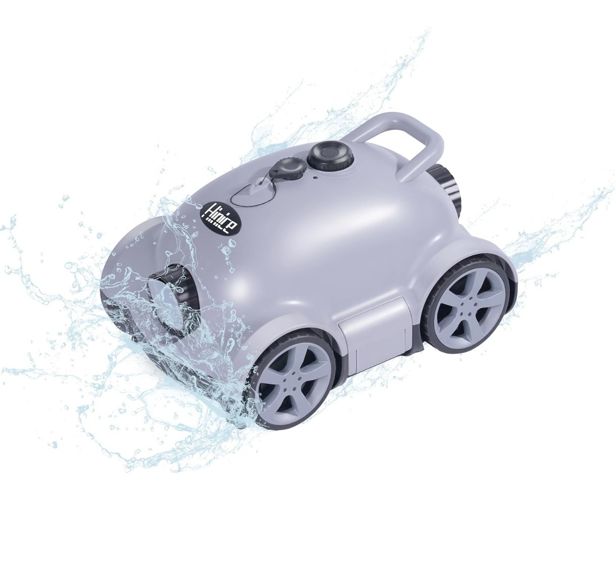 Hinice Cordless Robotic Pool Cleaner, Automatic Vacuum Robot up to 2153 sqf Grey