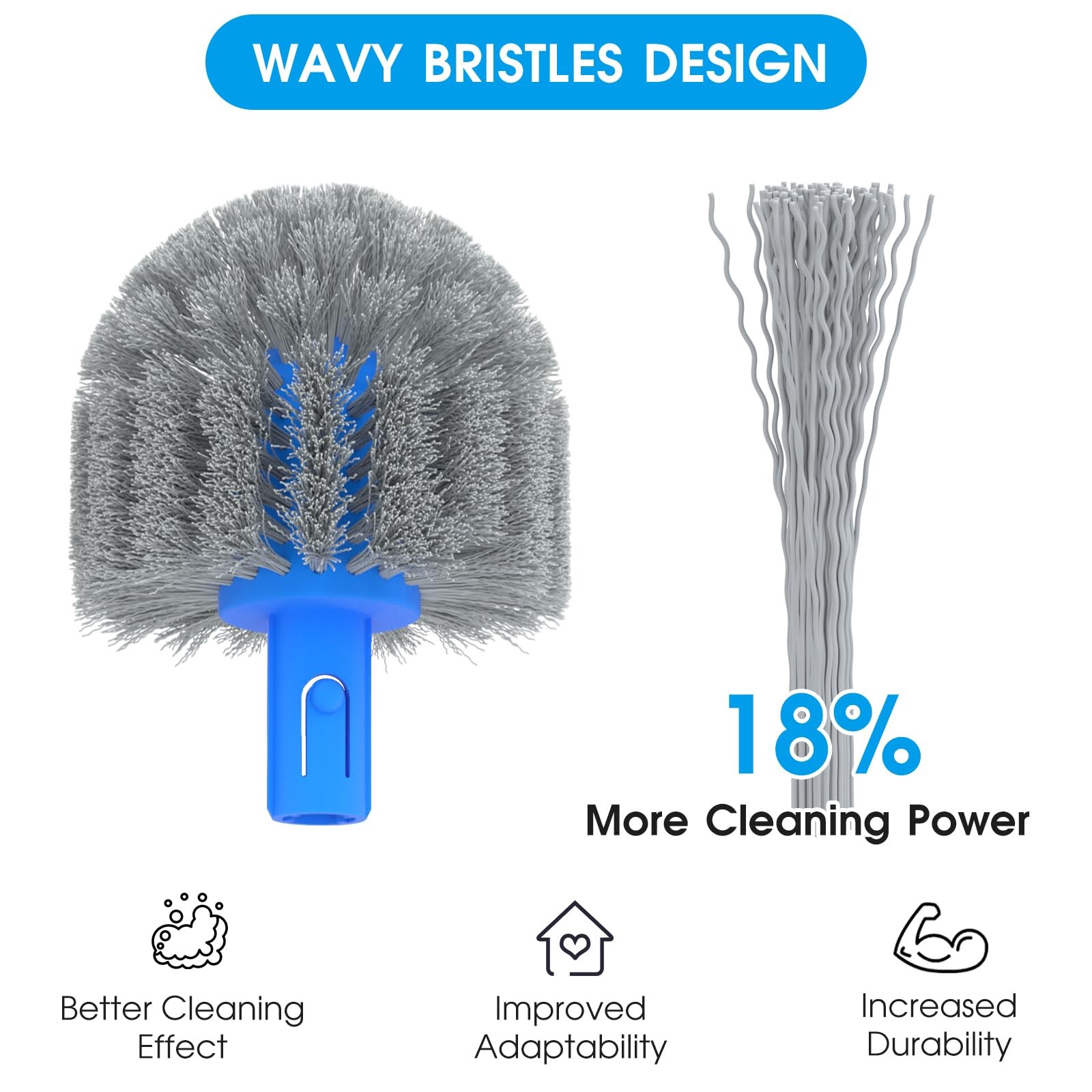 20” 2 in 1 Pool Brush Head Cobweb Duster Heavy Duty Pool Cleaning Detachable…