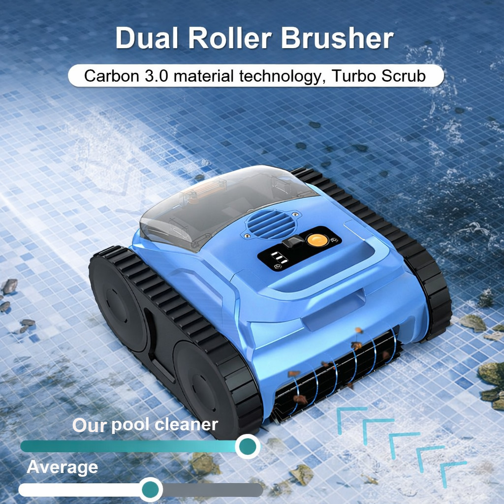 Robotic Pool Cleaner for Floor &Wall/Waterline and Drain Cleaning to 2150 Sq.ft