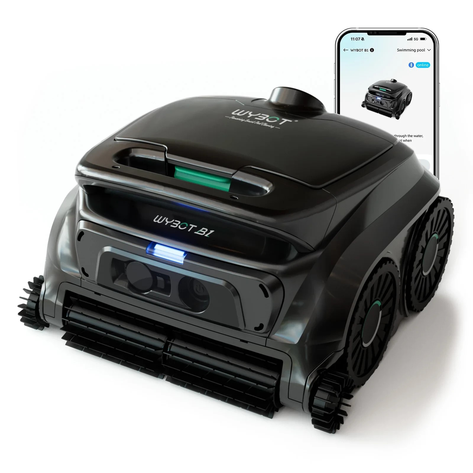 WYBOT B1 Robotic Robotic Pool Cleaner, Floor and Wall Cleaning Cordless Vacuum