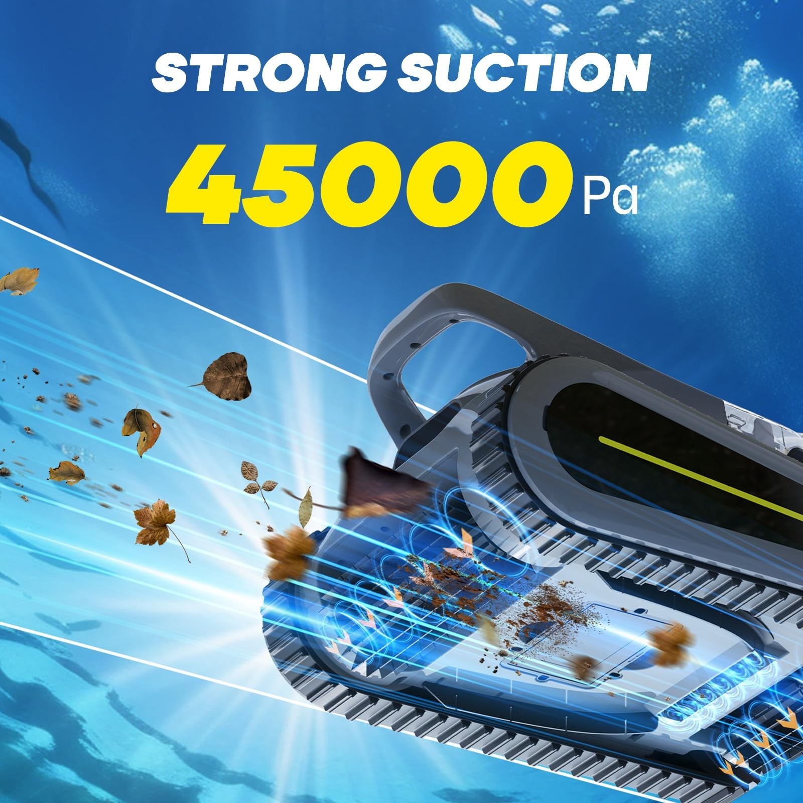 Pool Vacuum for Inground Pools Cordless Robotic Pool Cleaner APP Control Grey