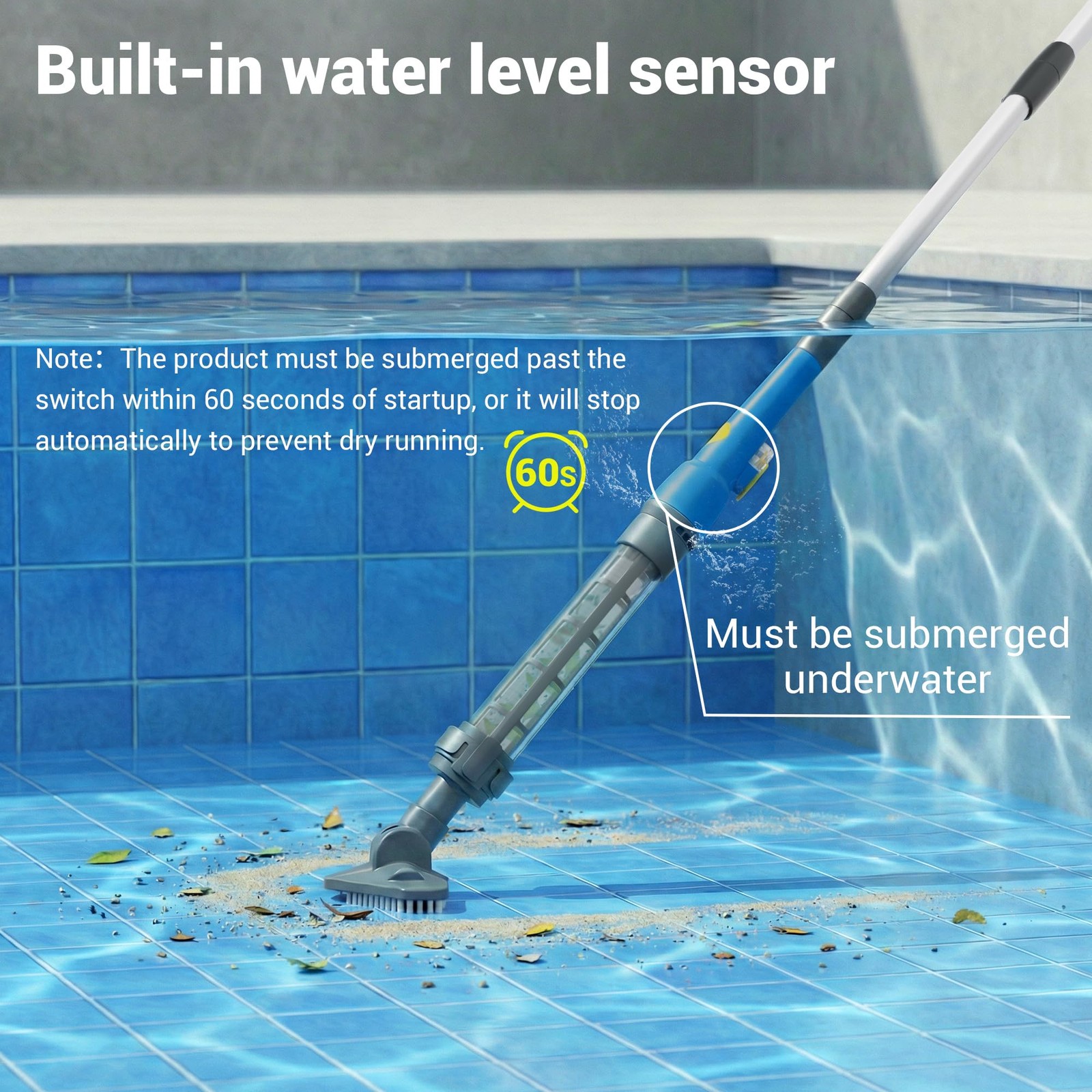 Hot Tub Vacuum, Cordless Rechargeable Pool Cleaner