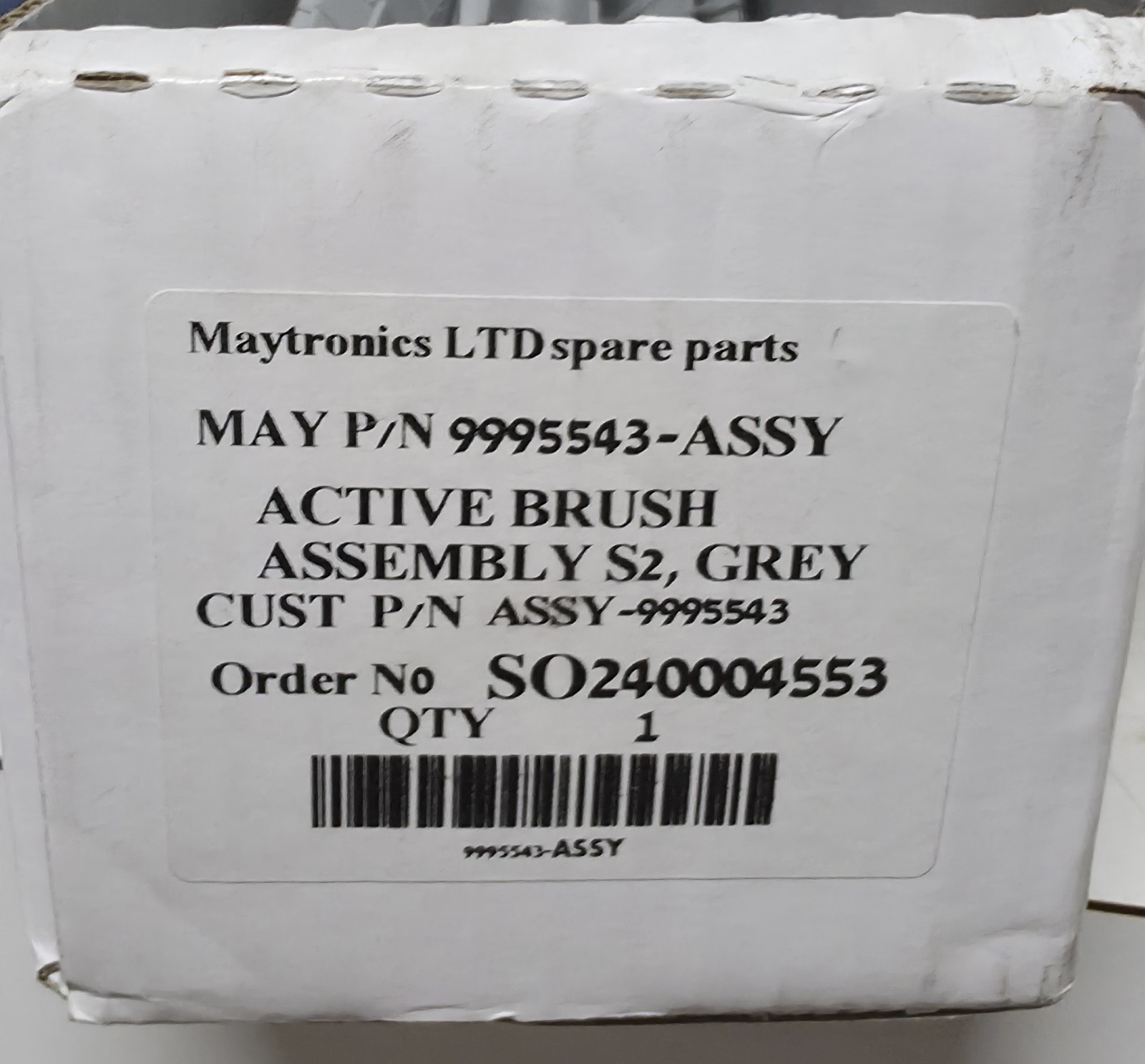 Maytronics Active Brush Assembly S2 Pool Cleaner Part 9995543-ASSY Gray