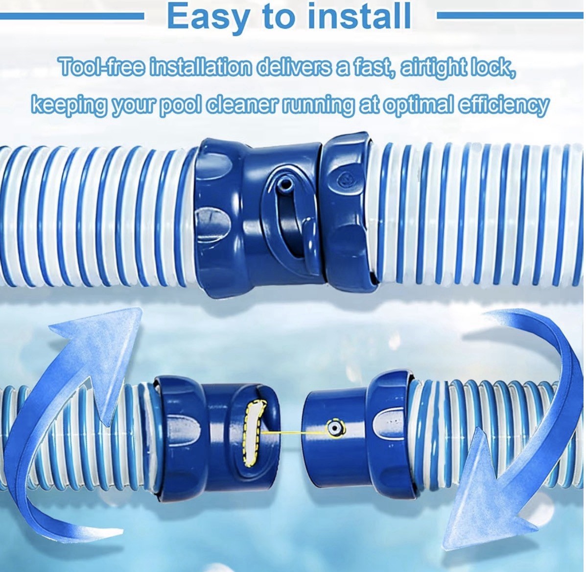 10 Pack Pool Cleaner Hose for X7 T3 T5 MX6 MX8, 39 in Swimming Pool Vacuum Hose