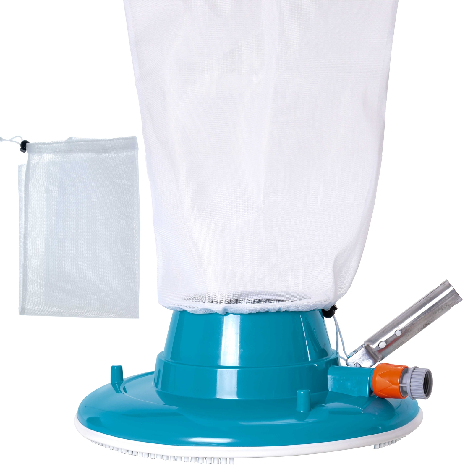 Swimming Pool Leaf Terminator Vacuum, 15″ Cleaner, 2 Debris Eater Bags, 8 Jets