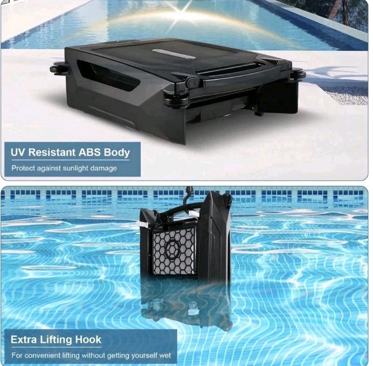 Solar Robotic Pool Skimmer 2 Cleaning Mode Automatic Swimming Pool Cleaner Robot