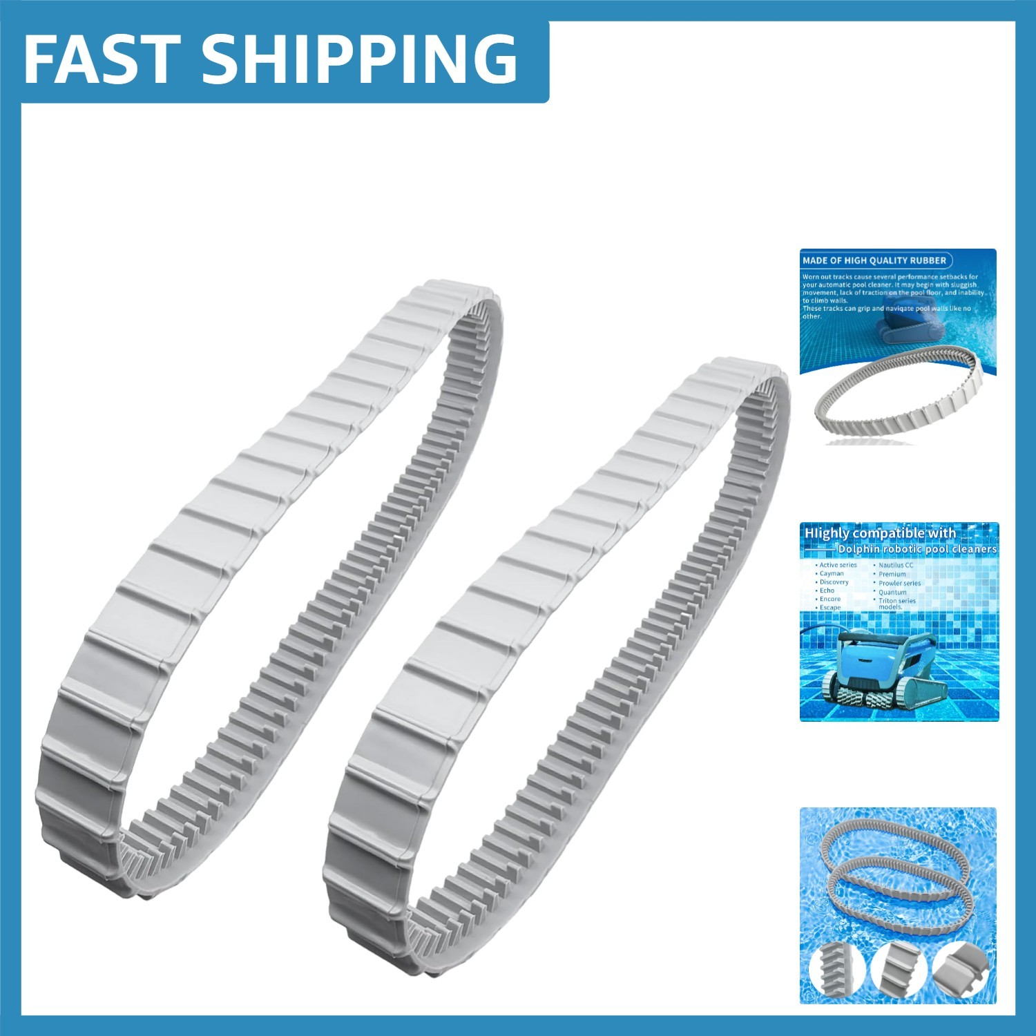 Durable 2-Pack Tracks for Maytronics Dolphin Pool Cleaners – Part 9983152-R2