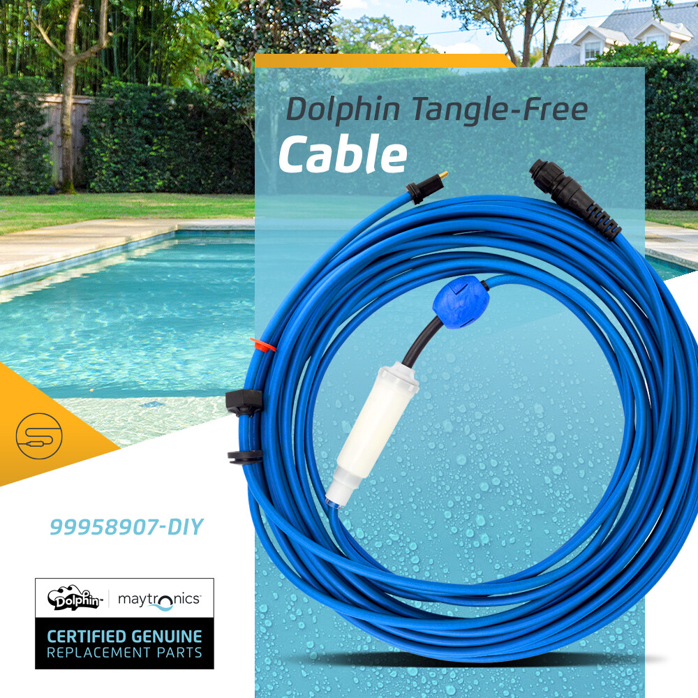 Cable with Swivel 2 Wire 60ft Genuine Replacement Part for Dolphin Pool Cleaners
