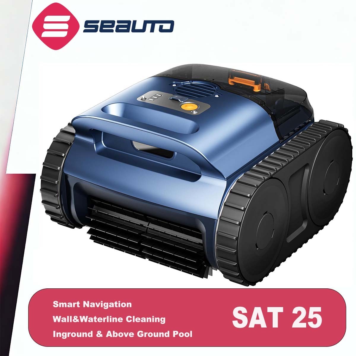 2026 Seauto Cordless Robotic Pool Cleaner 3H Runtime Floor/Wall/Waterline