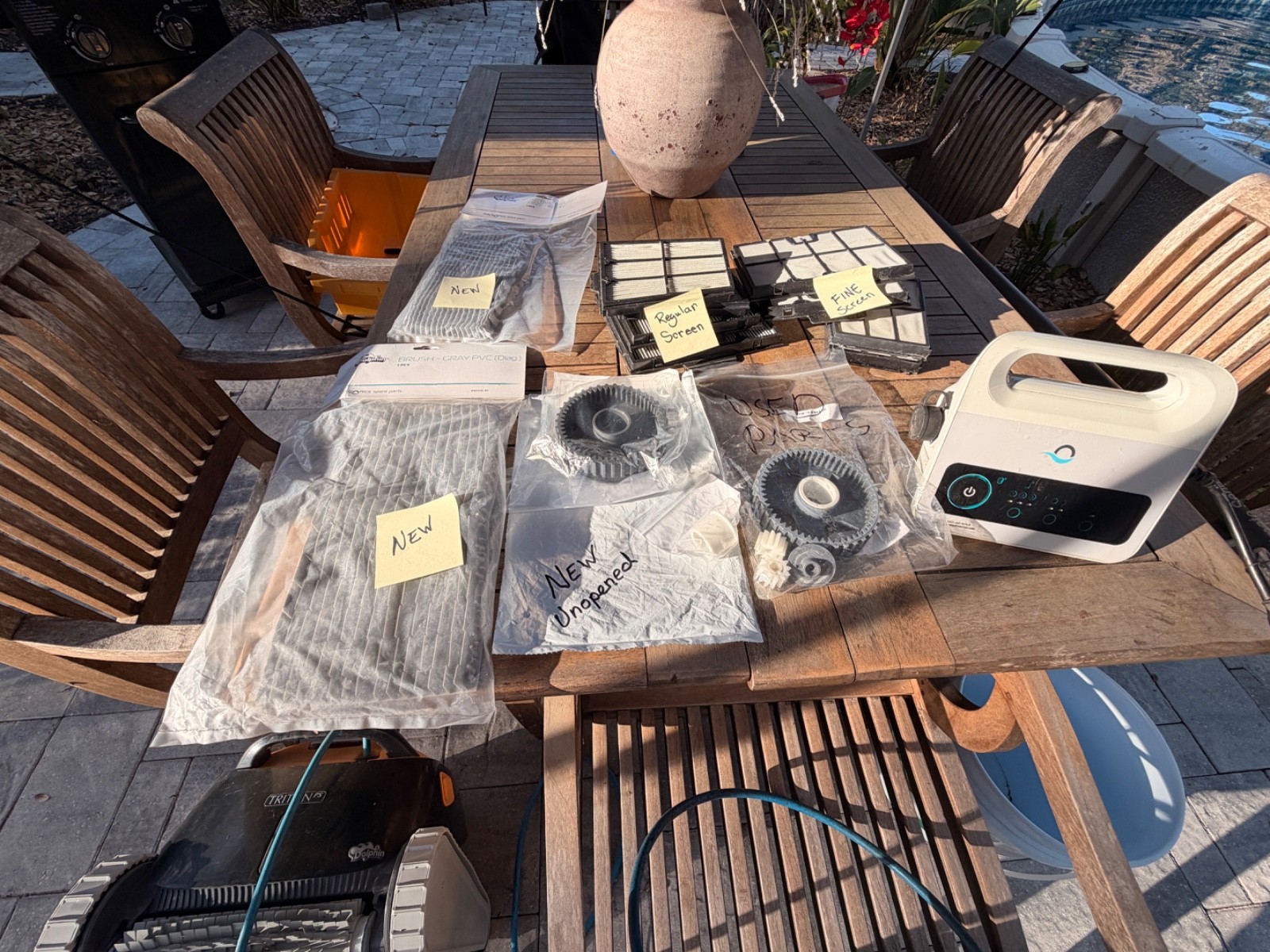 Maytronics Dolphin Triton PS Plus Robotic Pool Cleaner Parts Only-Many New Parts