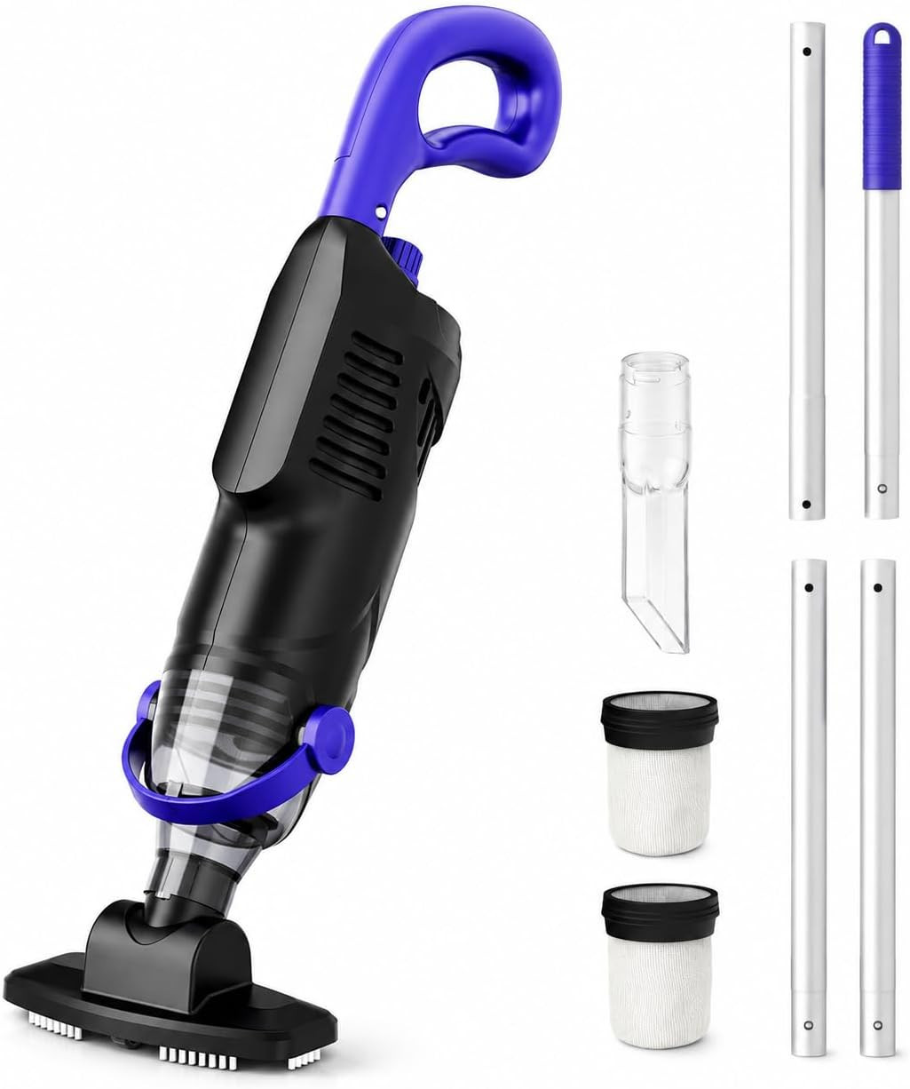 2026 Upgraded Pool Vacuum for above Ground, 18 GPM Powerful Suction Cordless Poo
