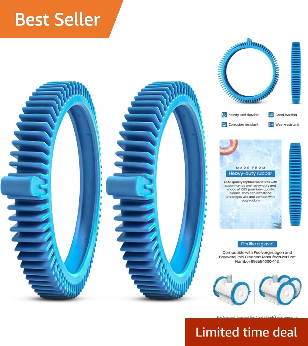 2-Pack Replacement Tires with Super Hump for Poolvergnuegen & Hayward