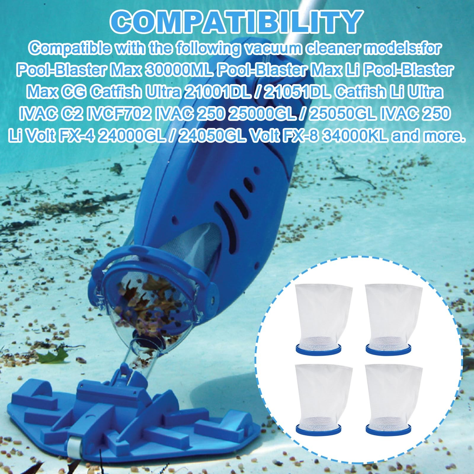 Filter Bag for Pool Blaster Water Tech Max CG, Max HD, Millennium, and Volt F…