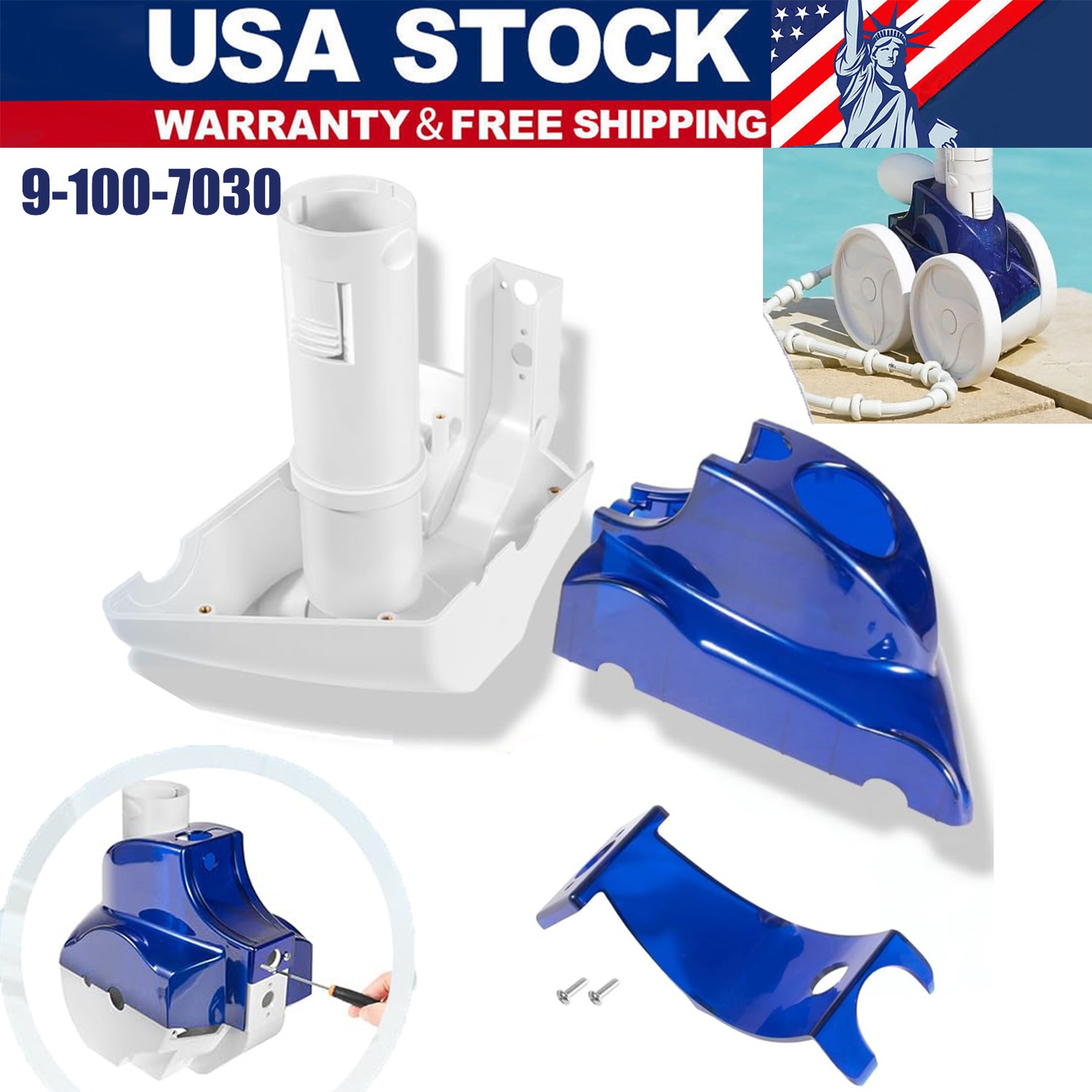 9-100-7030 Replacement Top & Bottom Assembly for Polaris 360 380 Pool Cleaners