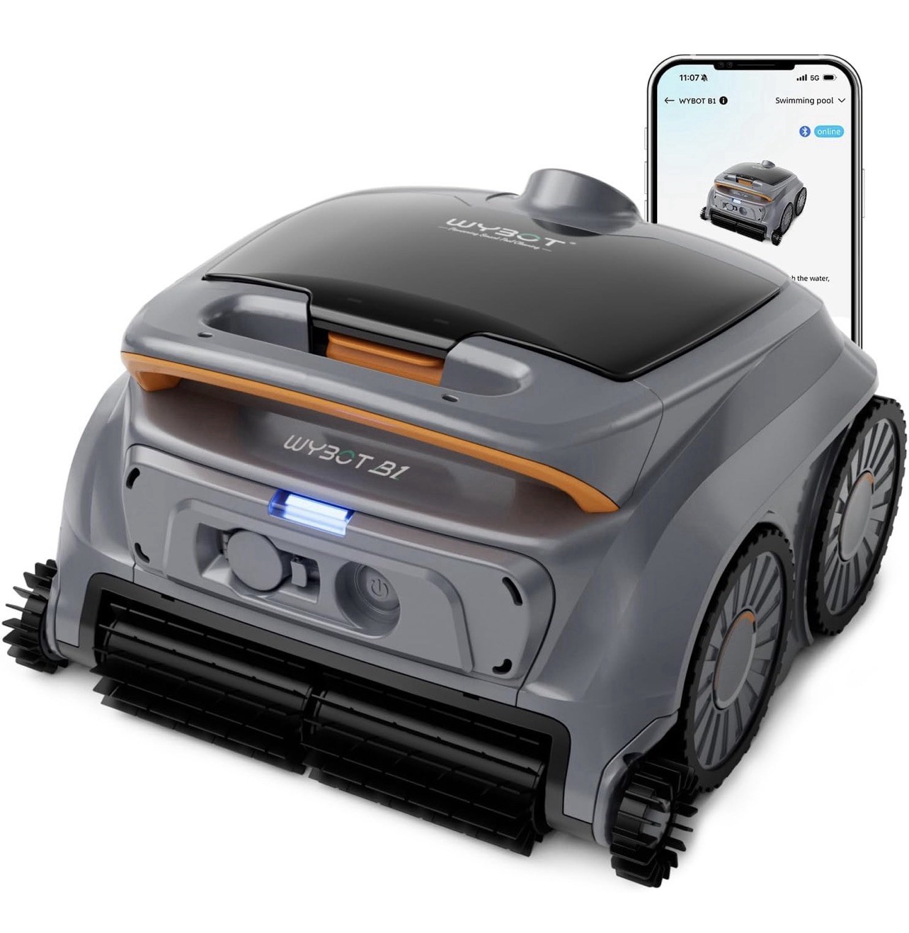 Wybot B1 OS600 Cordless Robotic Cleaner WYUS-B1-AO3 Gray Orange
