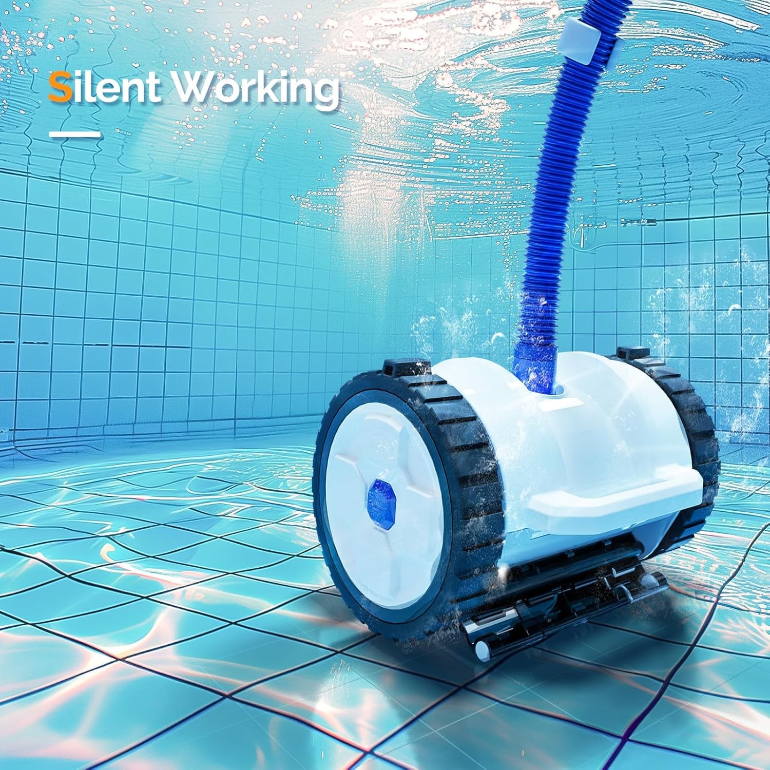 Automatic Suction-Side Pool Vacuum Cleaner, Wall-Climbing for Inground Pools