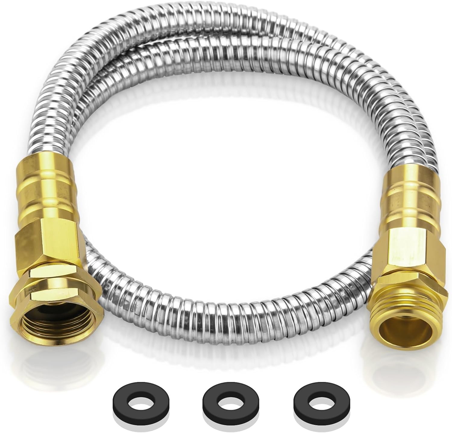 Heavy Duty Stainless Steel Garden Pool Hose No-Kink Flexible Water Pipe Outdoor