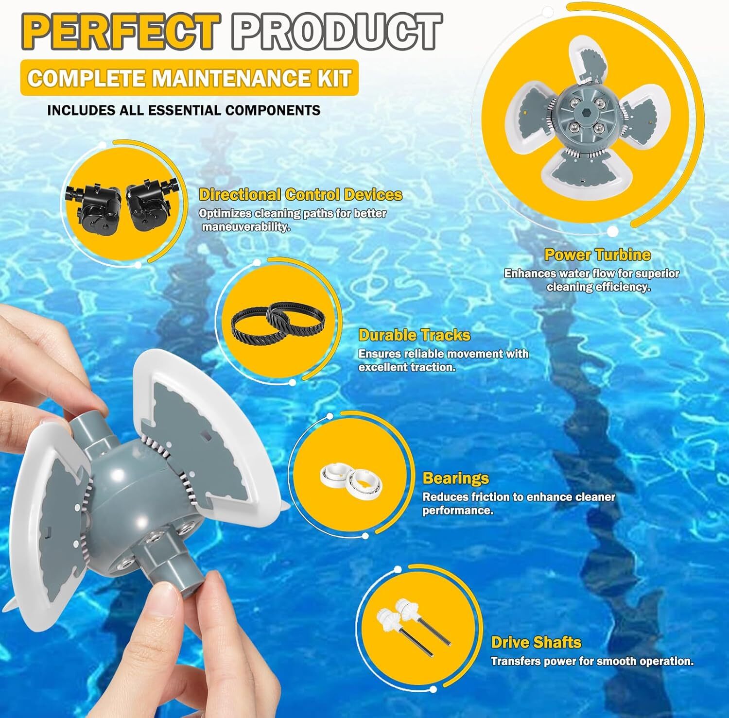 Barracuda MX8 Tune Up Rebuild Kit for Zodiac MX8 Elite MX6 Pool Cleaner R0796200
