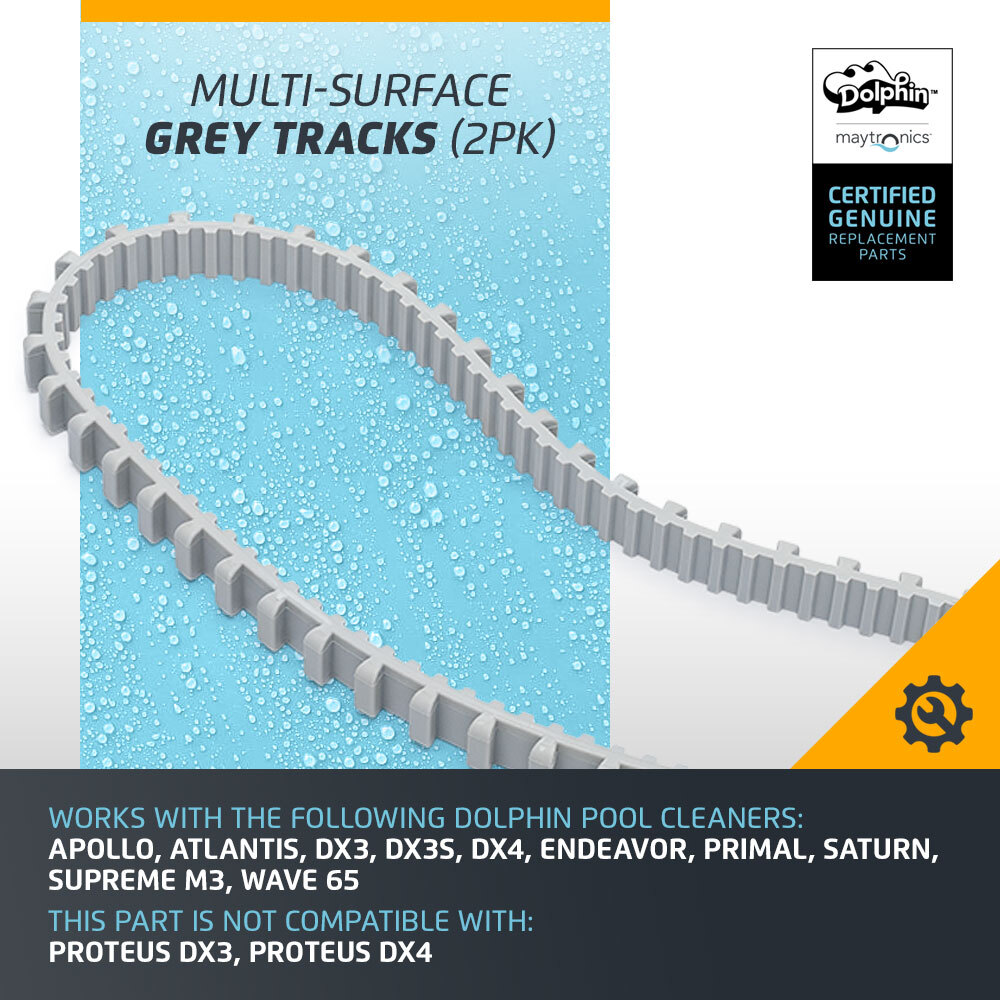 Authentic Dolphin Replacement Part – Durable Multi-Surface Grey Tracks