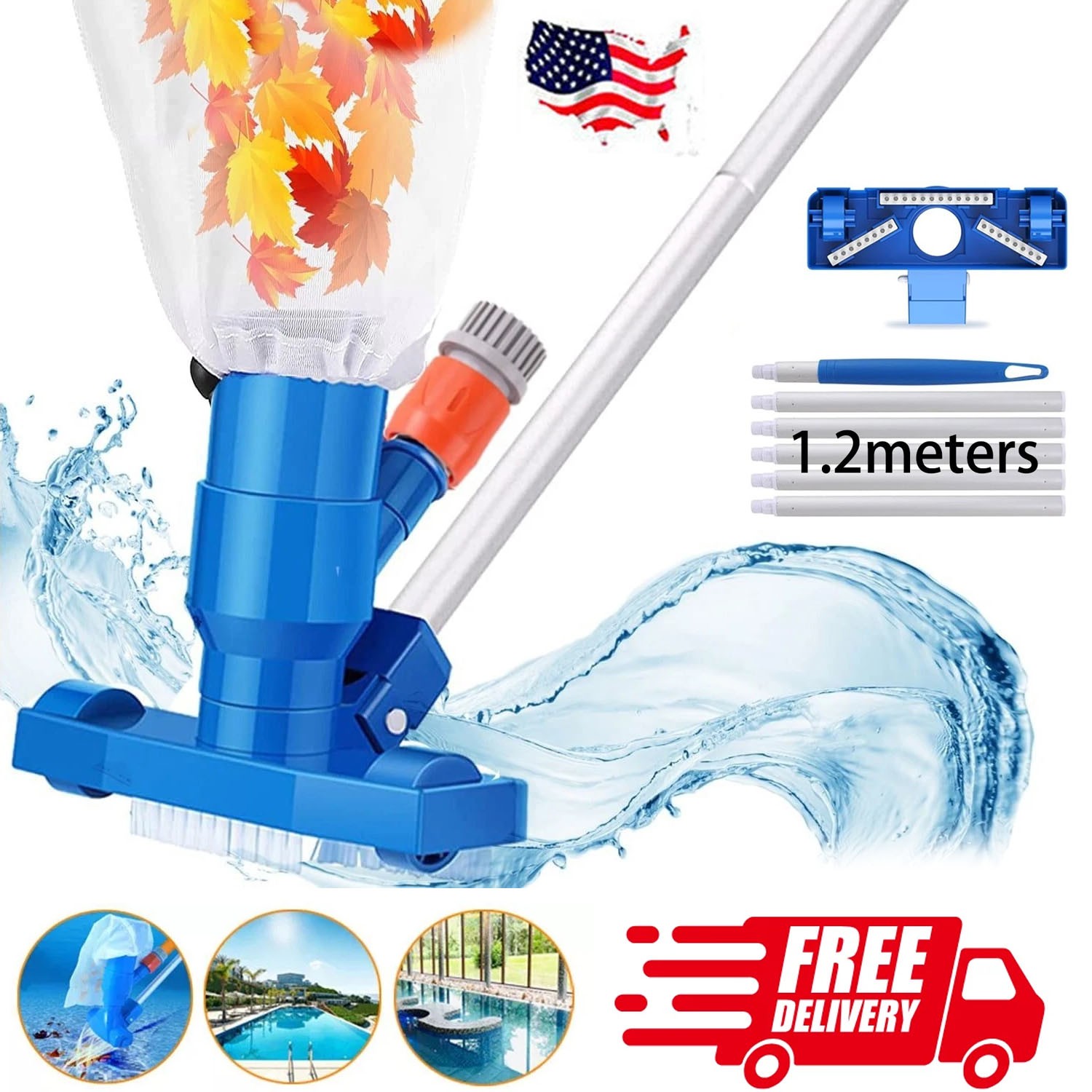 Upgraded Handheld Pool Vacuum for above Ground Pool – Swimming Pool Jet Cleaner