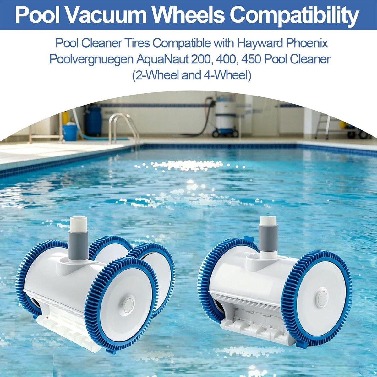 2 Pack 896584000-143 Front Tire for Haywood Poolvergnuegen Select Pool Cleaners