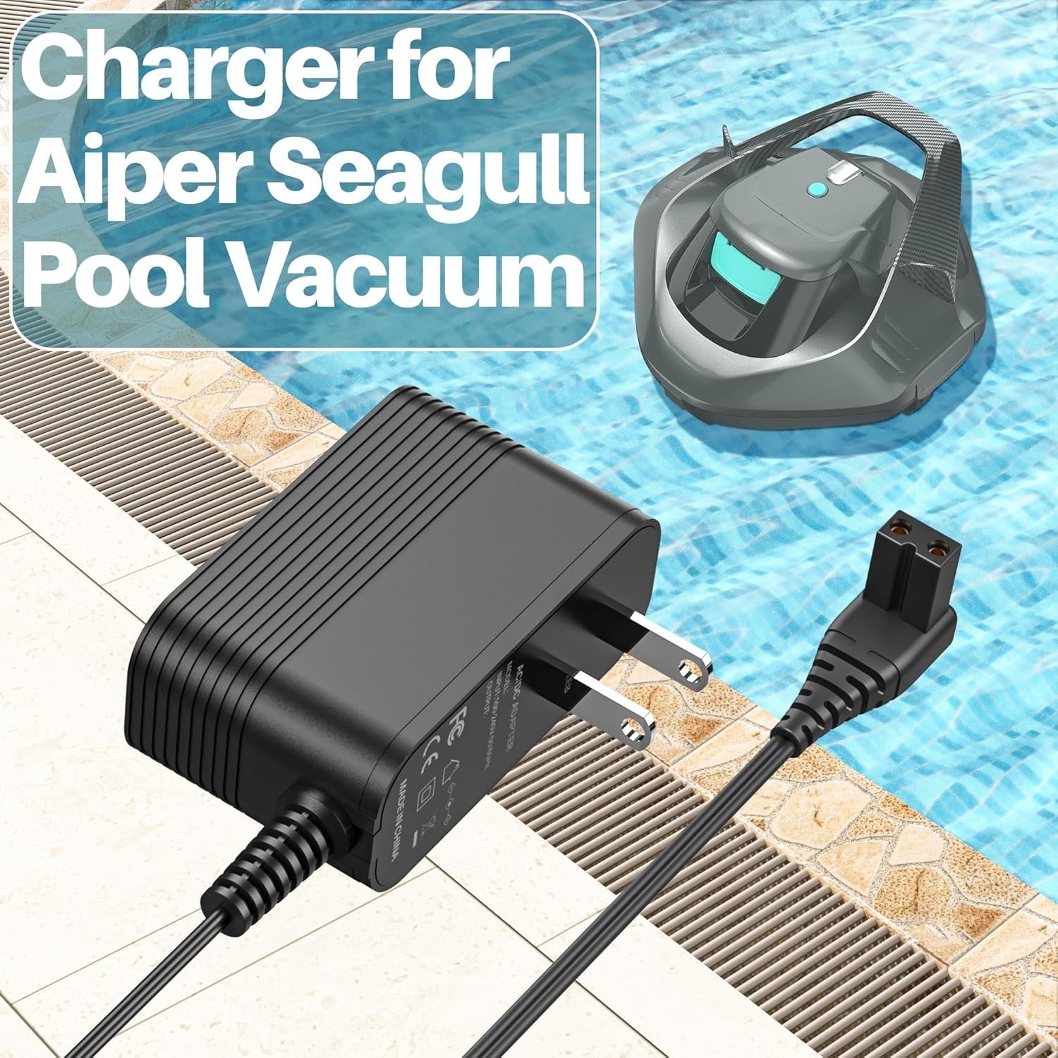 12.6V Charger for Aiper Seagull Pool Vacuum 600 800 800B SE 1000 1500 P1111 H…
