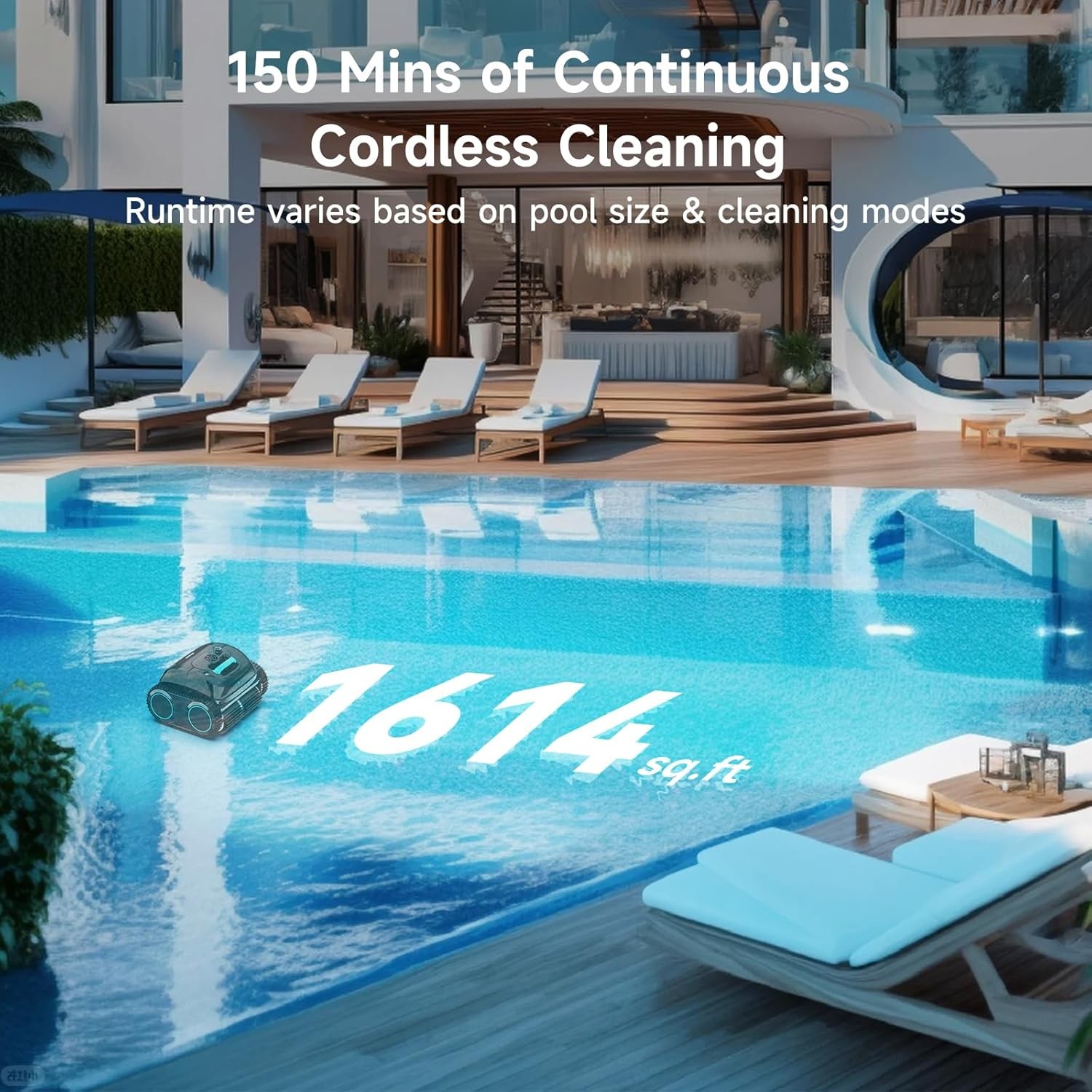 WYBOT C1 Pool Cleaner Wall Climb Cordless Robotic Pool Robot In-Ground Pools