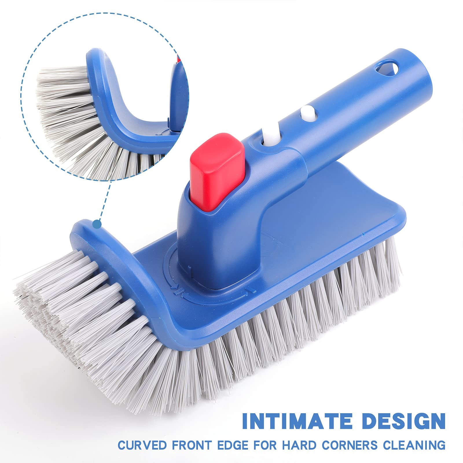 Pool Brush Head for Cleaning Walls, Steps, Corners – Inground & Above Ground