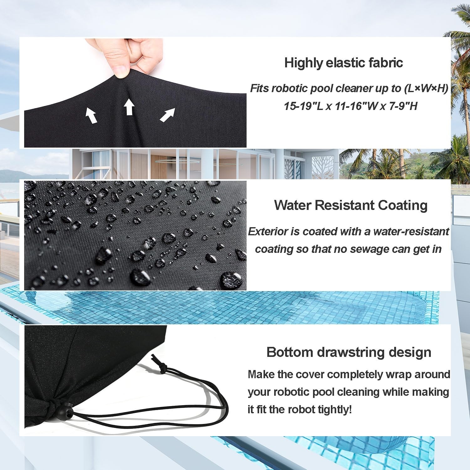 Robotic Pool Cleaner Cover Dustproof Water Resistant Sunproof Windproof Pool …