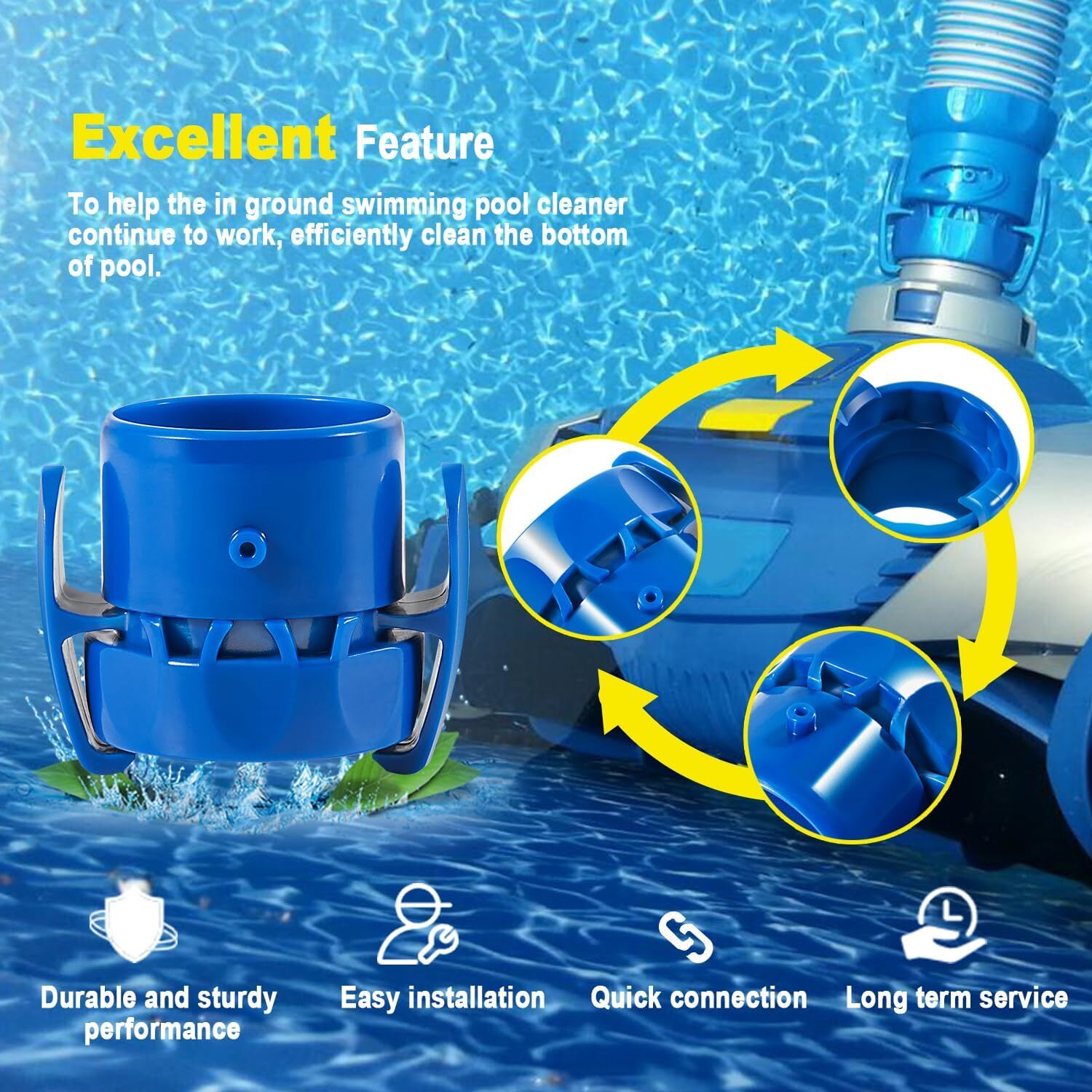 For Zodiac R0526900 Quick Connector fit Baracuda MX6 MX8 T5 Duo Suction Cleaner