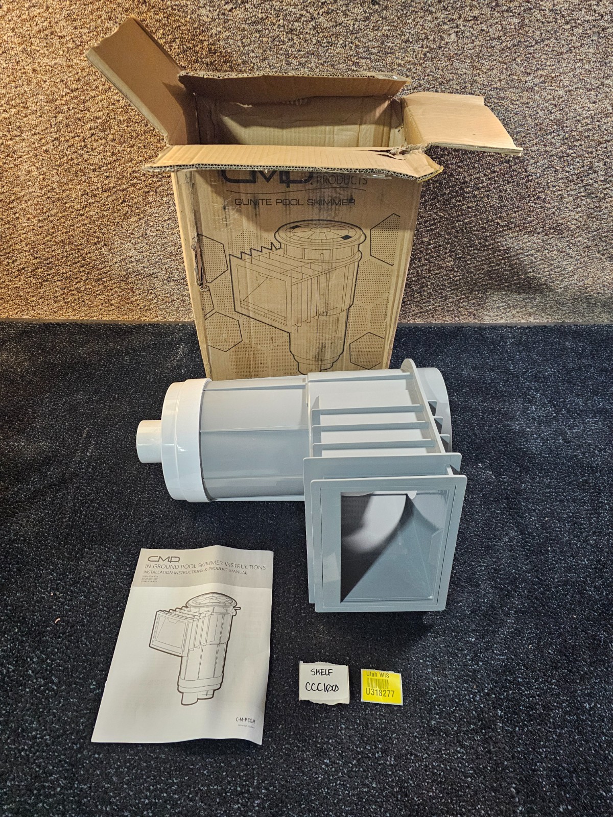 CMP 25140-211-500N 2″ Socket x 2.5″ Spigot Gray Single Port Inground Skimmer
