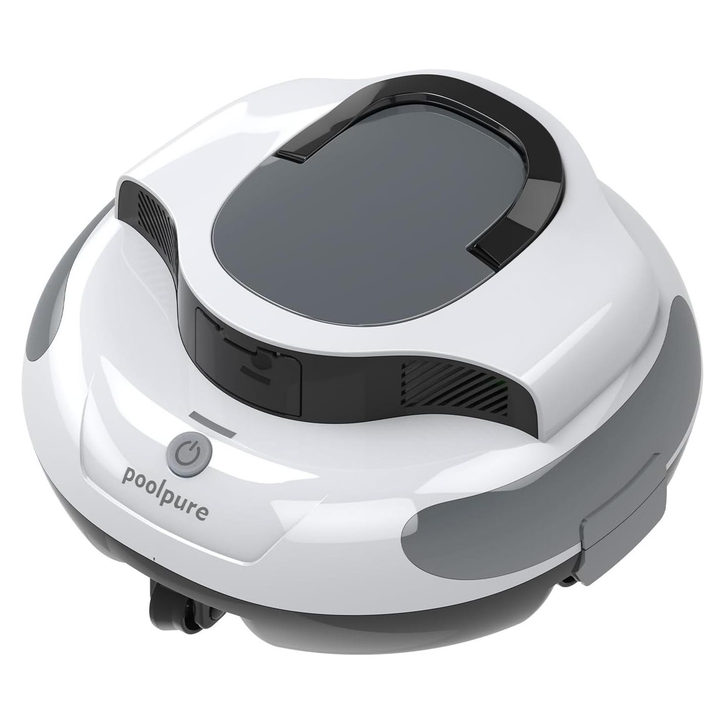 PoolPure Cordless Robotic Pool Cleaner 5000Mah 120min Runtime 1000sqft Coverage