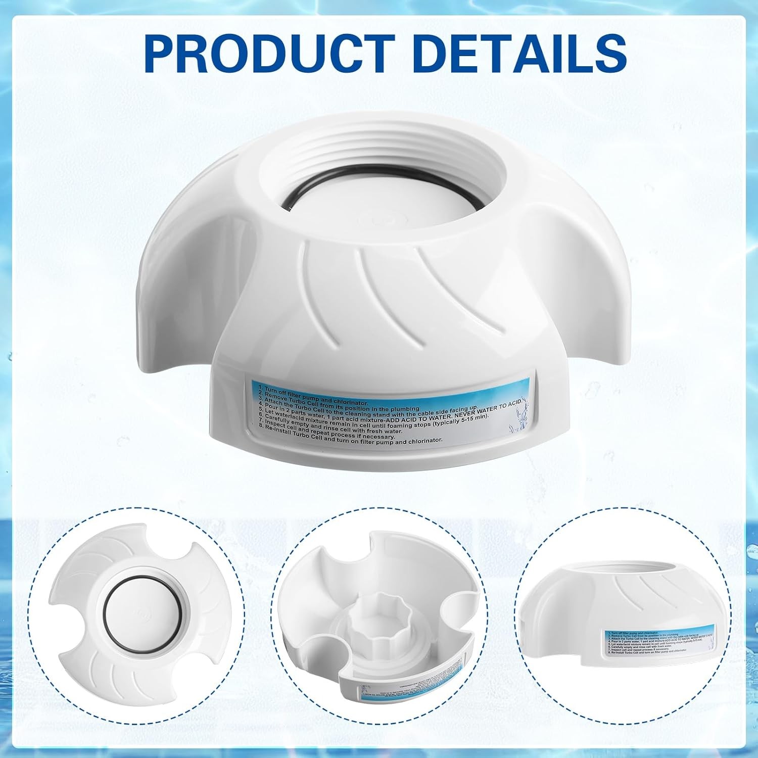 For Hayward / Goldline T-Cell New Pool Salt Cell Cleaning Stand Cap W/ O-ring✨