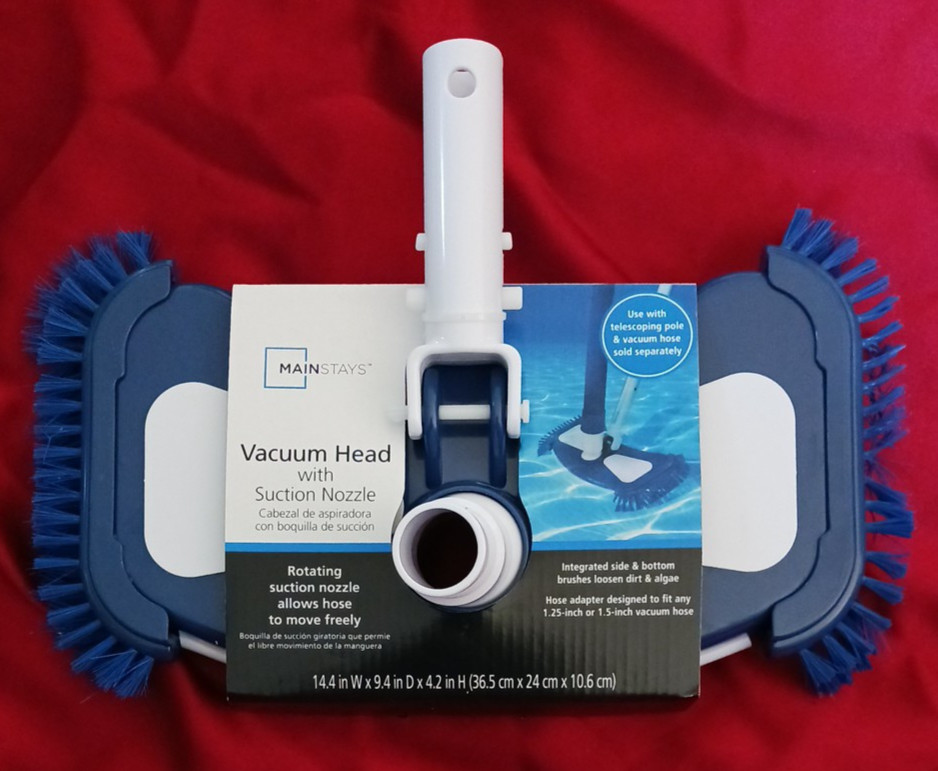 lot 3pcs Pool MAINSTAYS 20″ 2-IN-1 Leaf Skimmer Rake Vacuum Head 20″ Wall Brush