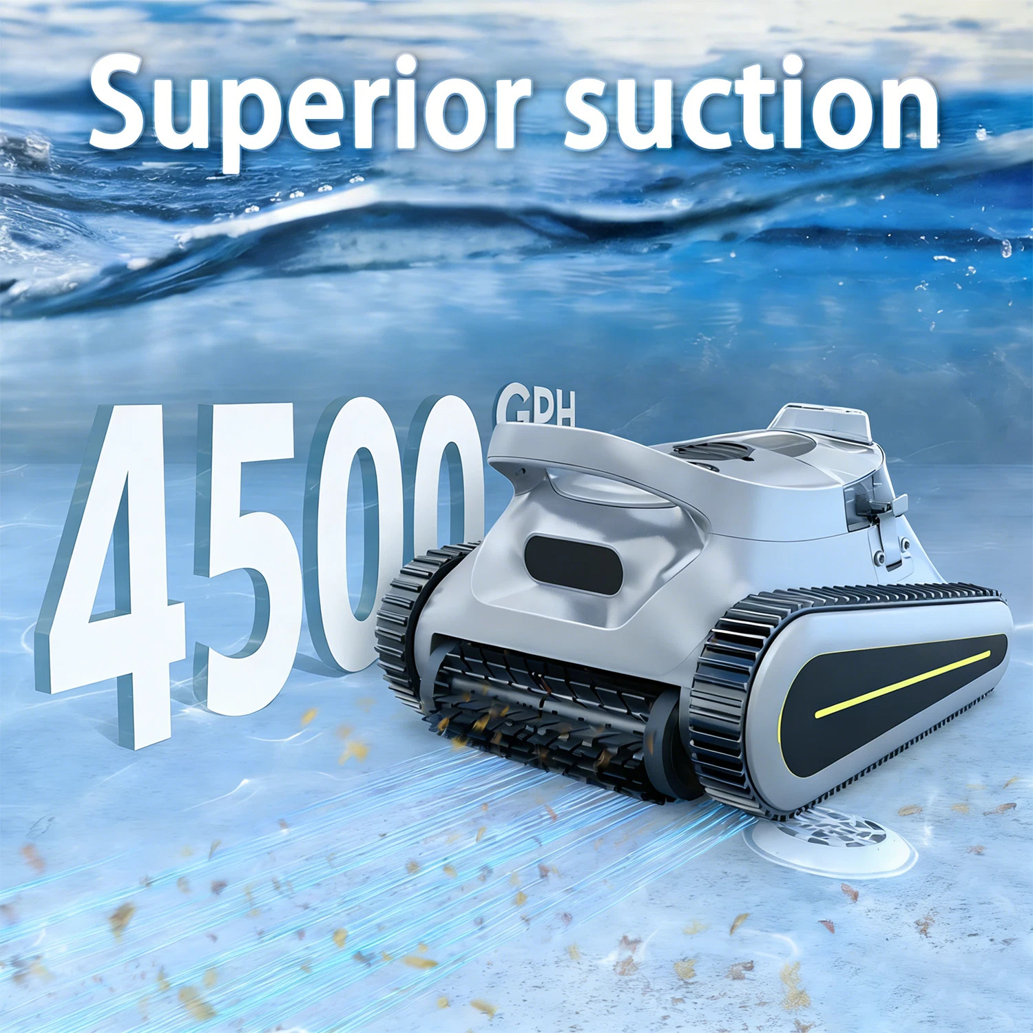 Automatic Robotic Pool Vacuum Pool Cleaner Wall Climbing Scrubber Inground Pool