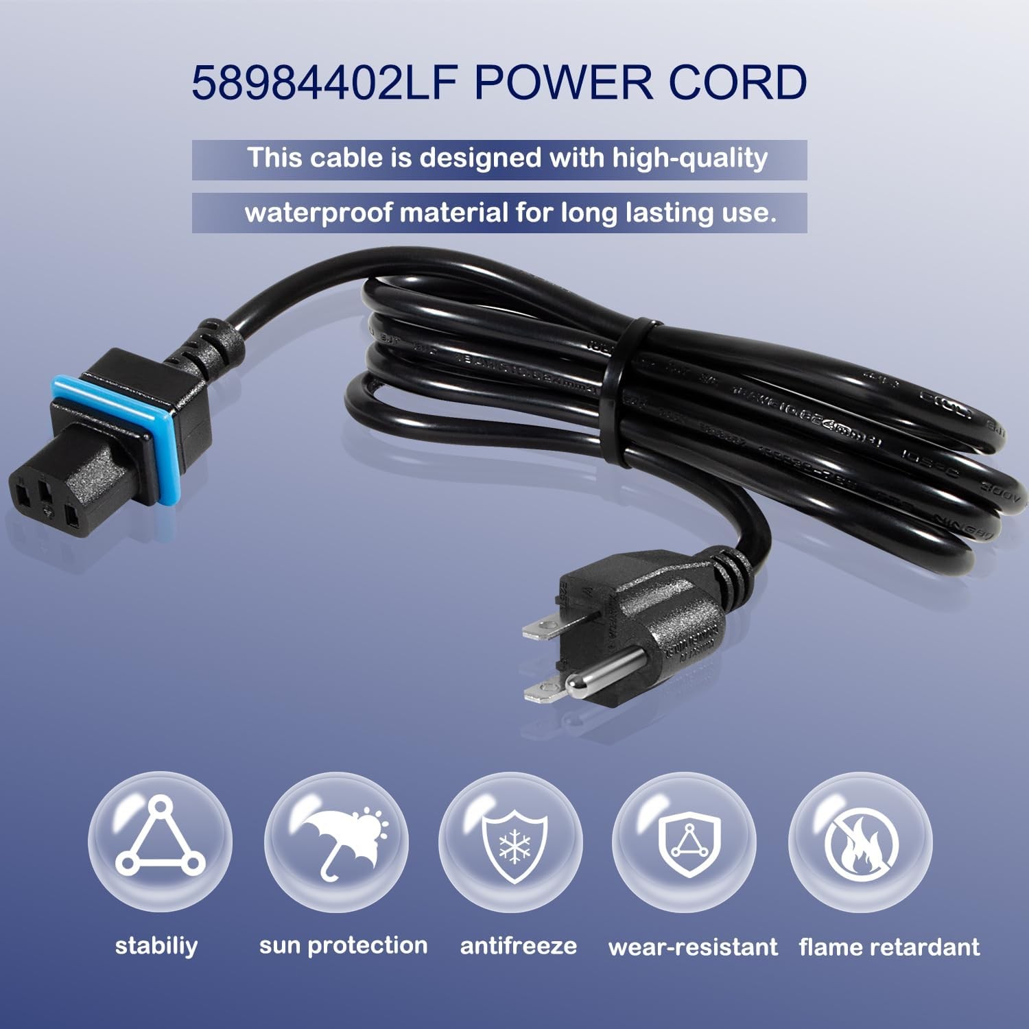 Power Cord 58984402L for Maytronics Dolphin Pool Cleaners Power Supply Devices