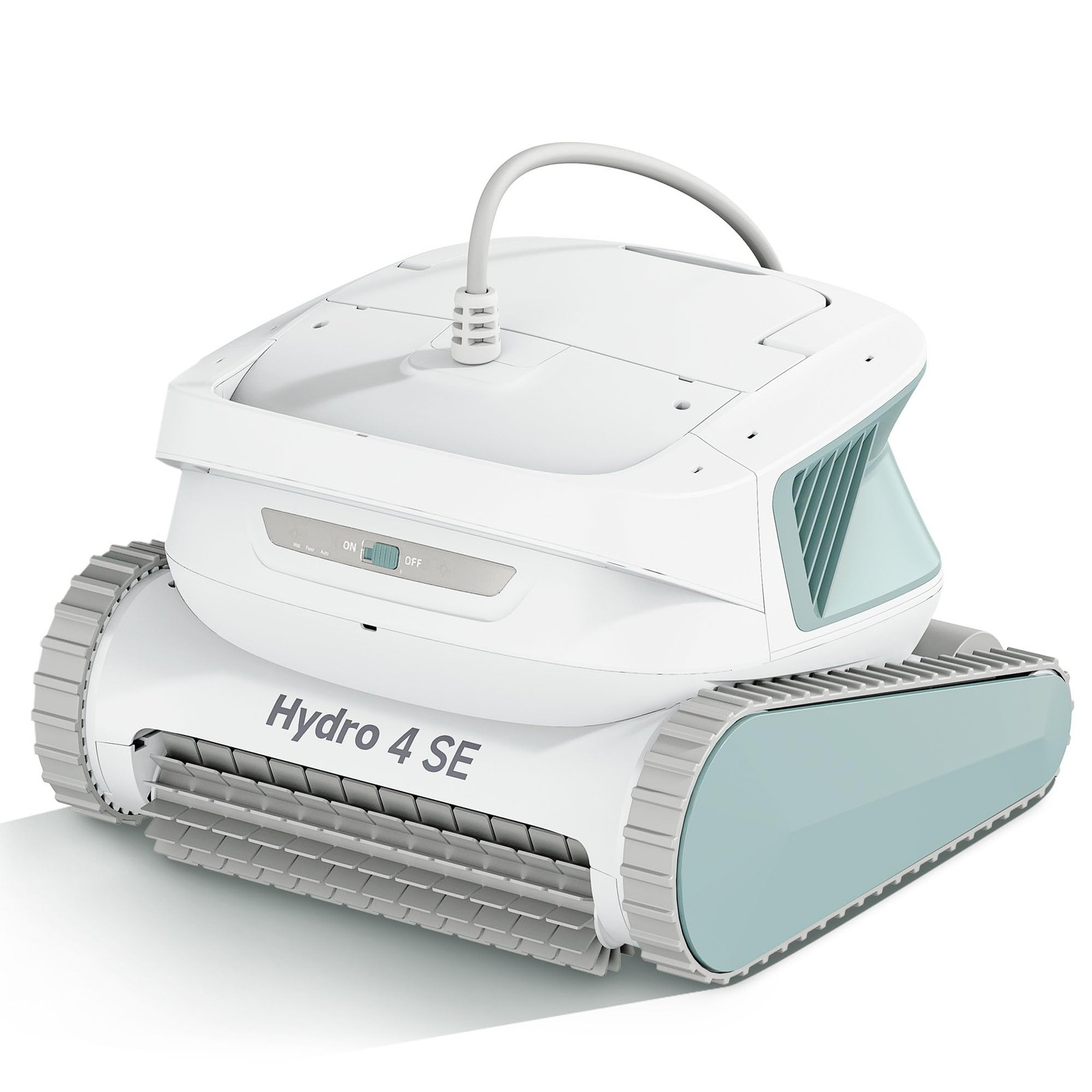 Hydro 4SE Robotic Pool Cleaner, S-Shaped Path/Auto Wall/Waterline White