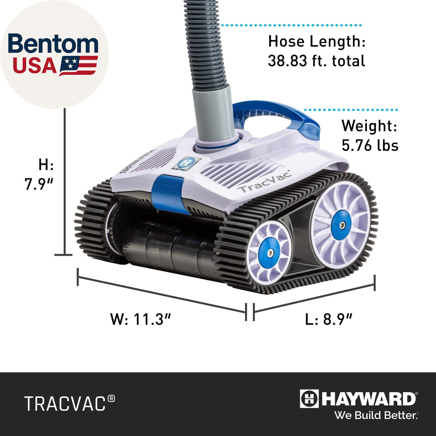 Hayward Tracvac Pool Vacuum for Inground Pools Suction Pool Cleaner (Easy Instal