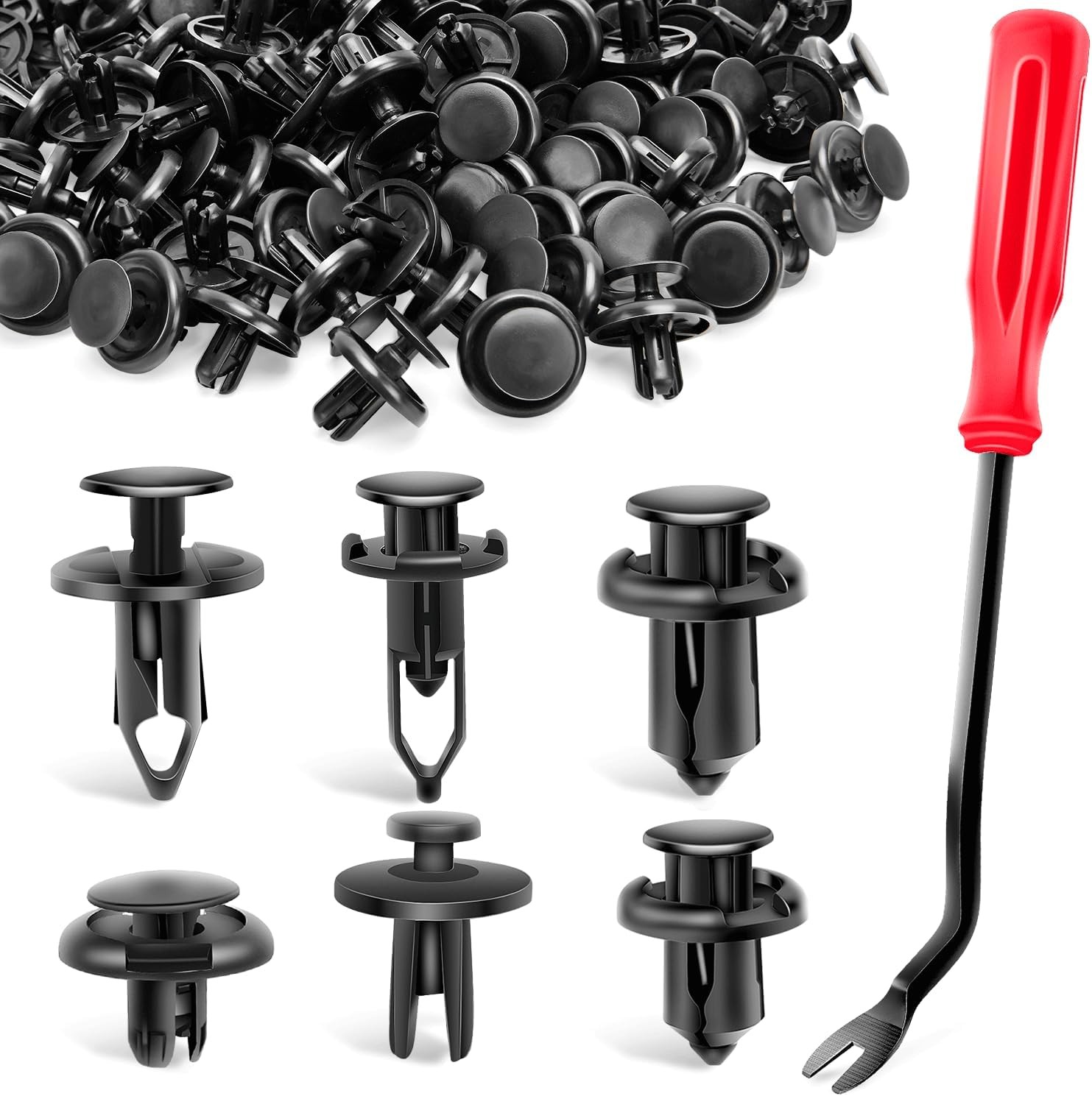 Car Retainer For GM Ford Toyota Honda Chrysler – 120 Clips 6.3mm 8mm 9mm 10mm