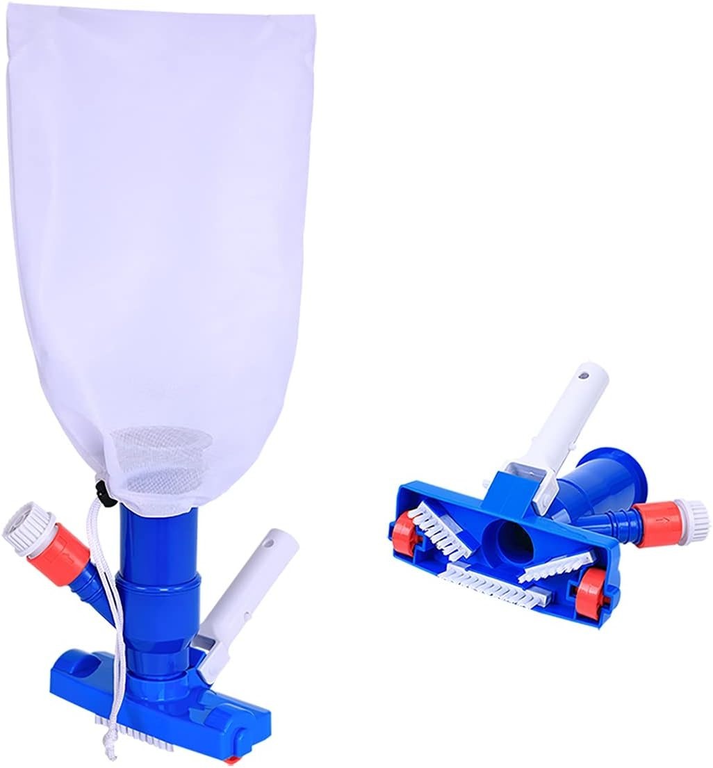 Blue Pool Spa Jet Vacuum Cleaner with Brush for Above Ground Pools